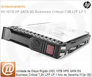 P53557-B21 - Unidade de Disco Rgido (HD) 10TB HPE SATA 6G Business Critical 7.2K LFF LP 1 Ano de Garantia 512e ISE Multi Vendor HDD 