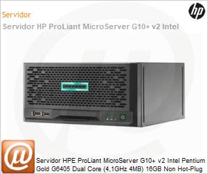 P54644-001 - Servidor HPE ProLiant MicroServer G10+ v2 Intel Pentium Gold G6405 Dual Core (4,1GHz 4MB) 16GB Non Hot-Plug 