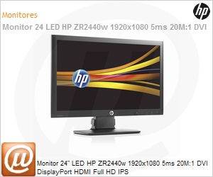 XW477A4 - Monitor 24" LED HP ZR2440w 1920x1080 5ms 20M:1 DVI DisplayPort HDMI Full HD IPS 