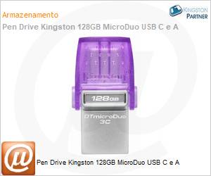 DTDUO3CG3/128GB - Pen Drive Kingston 128GB MicroDuo USB C e A