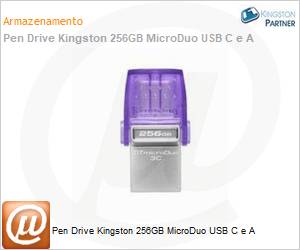 DTDUO3CG3/256GB - Pen Drive Kingston 256GB MicroDuo USB C e A