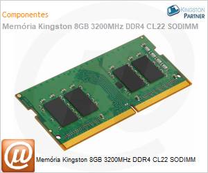 KVR32S22S6/8 - Memria Kingston 8GB 3200MHz DDR4 CL22 SODIMM