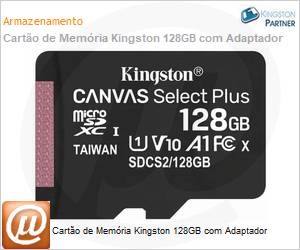 SDCS2/128GB - Carto de Memria Kingston 128GB com Adaptador