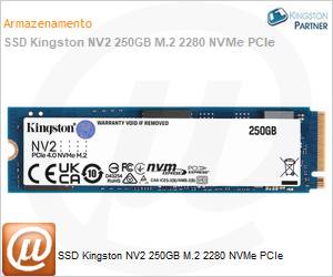 SNV2S/250G - SSD Kingston NV2 250GB M.2 2280 NVMe PCIe