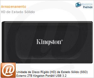 SXS1000/2000G - Unidade de Disco Rgido (HD) de Estado Slido (SSD) Externo 2TB Kingston Porttil USB 3.2 