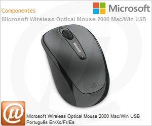 69J-00009 - Microsoft Wireless Optical Mouse 2000 Mac/Win USB Portugus En/Xc/Fr/Es