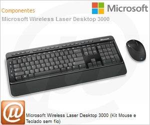 MFC-00006 - Microsoft Wireless Laser Desktop 3000 (Kit Mouse e Teclado sem fio)