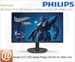 221V8LB3 - Monitor 21.5" LED Gamer Philips Full HD VA 120Hz 1ms 
