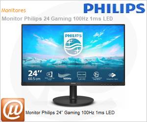 241V8LAB - Monitor Philips 24" Gaming 100Hz 1ms LED 