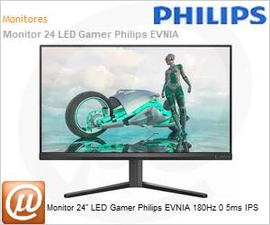 24M2N3200L - Monitor 24" LED Gamer Philips EVNIA 180Hz 0 5ms IPS 