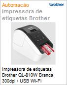 Impressora de etiquetas Brother QL-810W Branca 300dpi / USB Wi-Fi  (Figura somente ilustrativa, no representa o produto real)