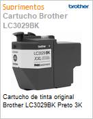 Cartucho de tinta original Brother LC3029BK Preto 3K (Figura somente ilustrativa, no representa o produto real)