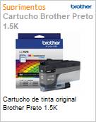 Cartucho de tinta original Brother Preto 1.5K (Figura somente ilustrativa, no representa o produto real)