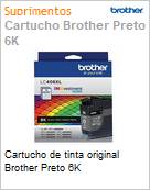 Cartucho de tinta original Brother Preto 6K (Figura somente ilustrativa, no representa o produto real)