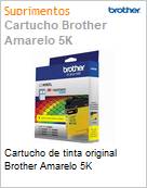 Cartucho de tinta original Brother Amarelo 5K (Figura somente ilustrativa, no representa o produto real)