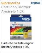 Cartucho de tinta original Brother Amarelo 1.5K (Figura somente ilustrativa, no representa o produto real)