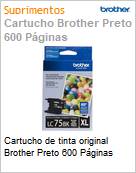 Cartucho de tinta original Brother Preto 600 Pginas (Figura somente ilustrativa, no representa o produto real)