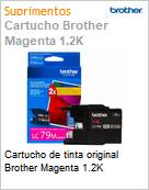 Cartucho de tinta original Brother Magenta 1.2K (Figura somente ilustrativa, no representa o produto real)
