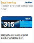 Cartucho de toner original Brother Amarelo 3.5K  (Figura somente ilustrativa, no representa o produto real)