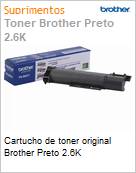 Cartucho de toner original Brother Preto 2.6K (Figura somente ilustrativa, no representa o produto real)