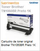 Cartucho de toner original Brother TN1060BR Preto 1K (Figura somente ilustrativa, no representa o produto real)