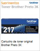 Cartucho de toner original Brother Preto 3K  (Figura somente ilustrativa, no representa o produto real)