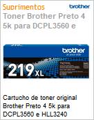 Cartucho de toner original Brother Preto 4 5k para DCPL3560 e HLL3240  (Figura somente ilustrativa, no representa o produto real)