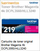 Cartucho de toner original Brother Magenta 4k DCPL3560/HLL3240  (Figura somente ilustrativa, no representa o produto real)