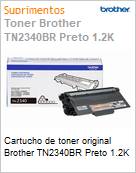 Cartucho de toner original Brother TN2340BR Preto 1.2K (Figura somente ilustrativa, no representa o produto real)