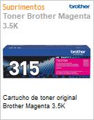 Cartucho de toner original Brother Magenta 3.5K  (Figura somente ilustrativa, no representa o produto real)