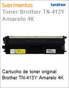 Cartucho de toner original Brother TN-413Y Amarelo 4K  (Figura somente ilustrativa, no representa o produto real)