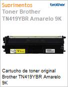 Cartucho de toner original Brother TN419YBR Amarelo 9K  (Figura somente ilustrativa, no representa o produto real)