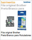 Fita original Brother Preto/Branco para Rotuladores (Figura somente ilustrativa, no representa o produto real)