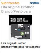 Fita original Brother Branco/Preto para Rotuladores (Figura somente ilustrativa, no representa o produto real)