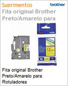 Fita original Brother Preto/Amarelo para Rotuladores (Figura somente ilustrativa, no representa o produto real)