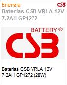 Baterias CSB VRLA 12V 7.2AH GP1272 (28W) (Figura somente ilustrativa, no representa o produto real)