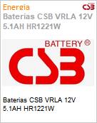 Baterias CSB VRLA 12V 5.1AH HR1221W (Figura somente ilustrativa, no representa o produto real)