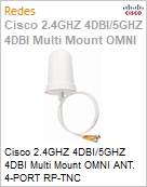 Cisco2.4GHZ 4DBI/5GHZ 4DBI Multi Mount OMNI ANT. 4-PORT RP-TNC  (Figura somente ilustrativa, no representa o produto real)
