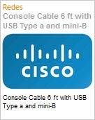 Console Cable 6 ft with USB Type a and mini-B (Figura somente ilustrativa, no representa o produto real)