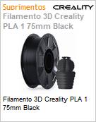 Filamento 3D Creality PLA 1 75mm Black (Figura somente ilustrativa, no representa o produto real)