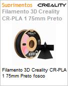 Filamento 3D Creality CR-PLA 1 75mm Preto fosco (Figura somente ilustrativa, no representa o produto real)