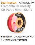 Filamento 3D Creality CR-PLA 1 75mm Matte Vermelho (Figura somente ilustrativa, no representa o produto real)