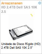 Unidade de Disco Rgido (HD) 2.4TB Dell SAS 10K 2.5  (Figura somente ilustrativa, no representa o produto real)
