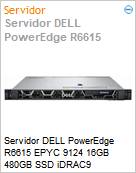 Servidor DELL PowerEdge R6615 EPYC 9124 16GB 480GB SSD iDRAC9 Enterprise 16G  (Figura somente ilustrativa, no representa o produto real)