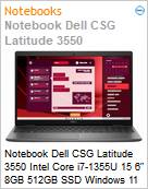 Notebook Dell CSG Latitude 3550 Intel Core i7-1355U 15 6 8GB 512GB SSD Windows 11 Pro  (Figura somente ilustrativa, no representa o produto real)