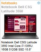 Notebook Dell CSG Latitude 3550 Intel Core i7-1355U 16GB 512GB SSD 15.6 Windows 11 Pro  (Figura somente ilustrativa, no representa o produto real)