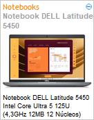 Notebook DELL Latitude 5450 Intel Core Ultra 5 125U (4,3GHz 12MB 12 Ncleos) 8GB 512GB SSD Windows 11 Professional 210-BMPR-NBLAT87  (Figura somente ilustrativa, no representa o produto real)