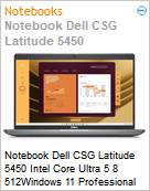 Notebook Dell CSG Latitude 5450 Intel Core Ultra 5 8 512Windows 11 Professional  (Figura somente ilustrativa, no representa o produto real)
