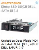 Unidade de Disco Rgido (HD) de Estado Slido [SSD] 480GB DELL SATA RI 3.5  (Figura somente ilustrativa, no representa o produto real)