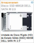 Unidade de Disco Rgido (HD) de Estado Slido [SSD] 480GB DELL SATA RI 2.5  (Figura somente ilustrativa, no representa o produto real)